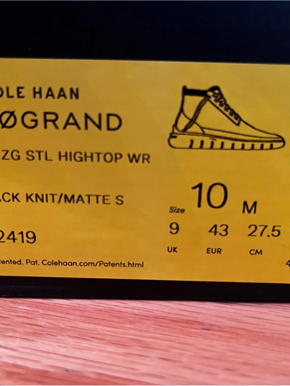 Cole Haan Men’s Black Knit High-Top Sneakers with Gray Accents